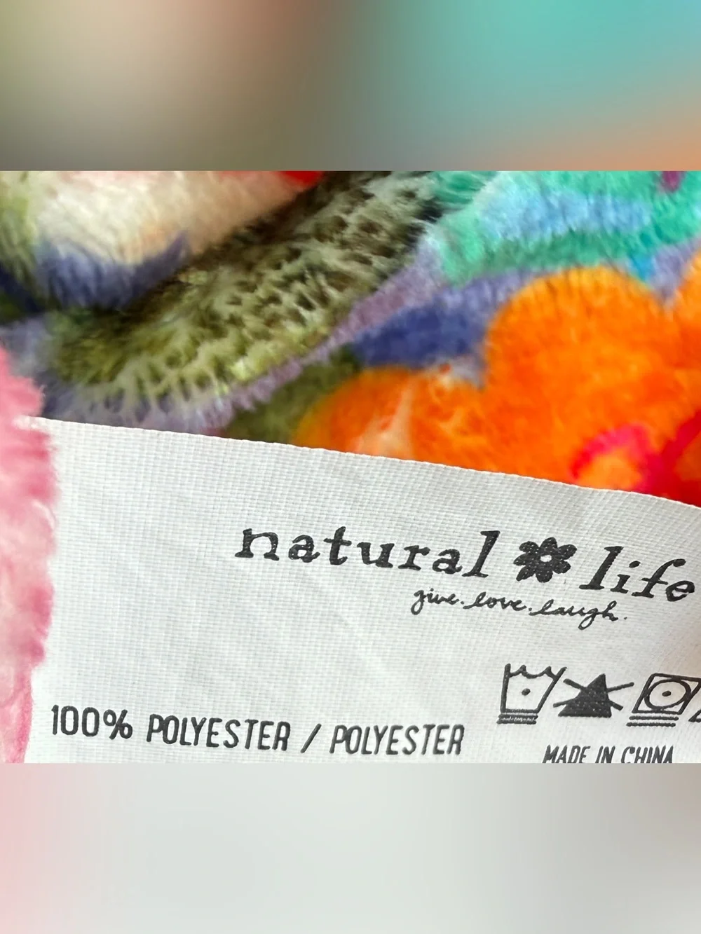 NATURAL LIFE Towel Wrap L/XL Vibrant Multicolor Ruffle-Hem Mushrooms
